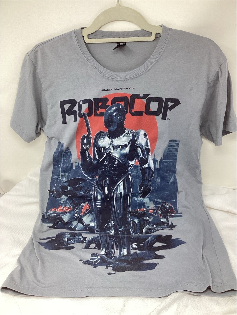 Robocop Movie Graphic Tee Loot Crate Mens S Gray Short Sleeve Sci-Fi Shirt